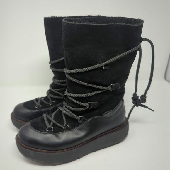 FitFlop Womens Skandi Cold Weather Platform Boots Size 6.5 - Picture 1 of 9